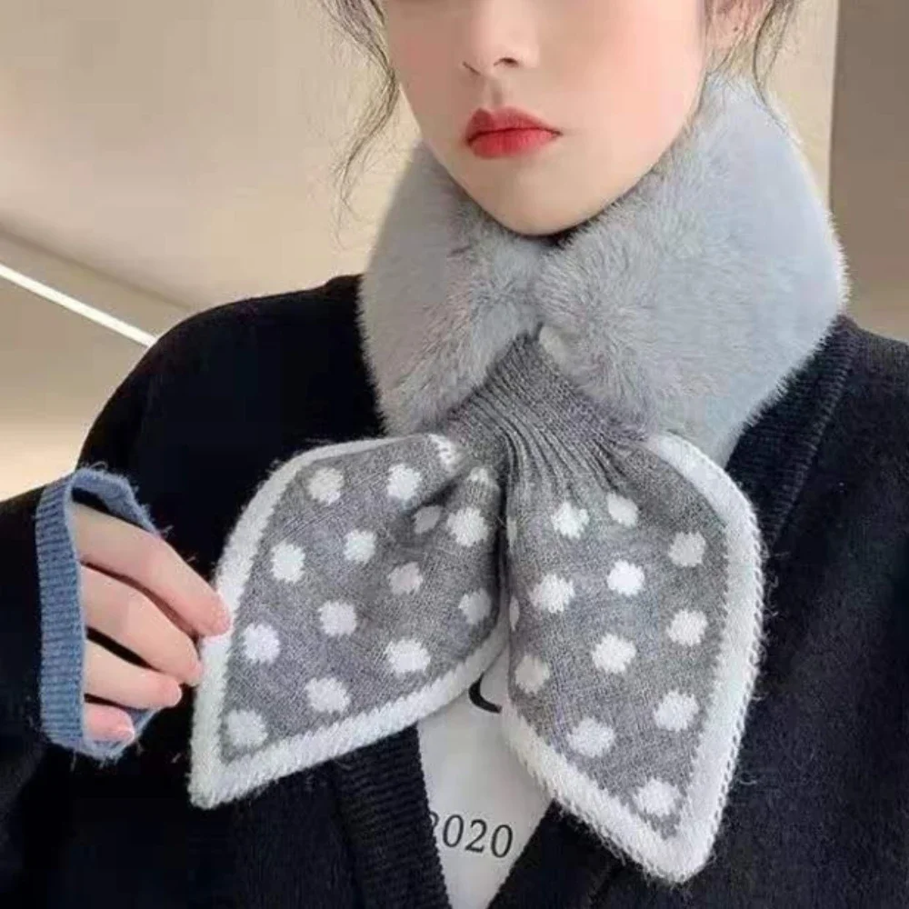 

1 шт. шарф женский зимний корейский вариант женский плюшевый милый утолщенный теплый осенне-зимний студенческий шарф универсальный