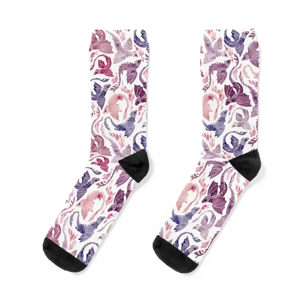 

Dragon fire pink & purple Socks snow new in's Run summer Socks Men Women's