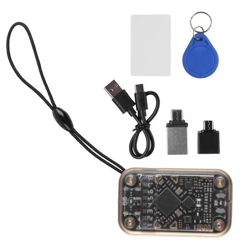ABZZ-Chameleon V2.0 RFID Smart Chip Reader Emulator +UID Keychain/CUID Card 125K 13.56M Card Decode Chameleon Duplicator