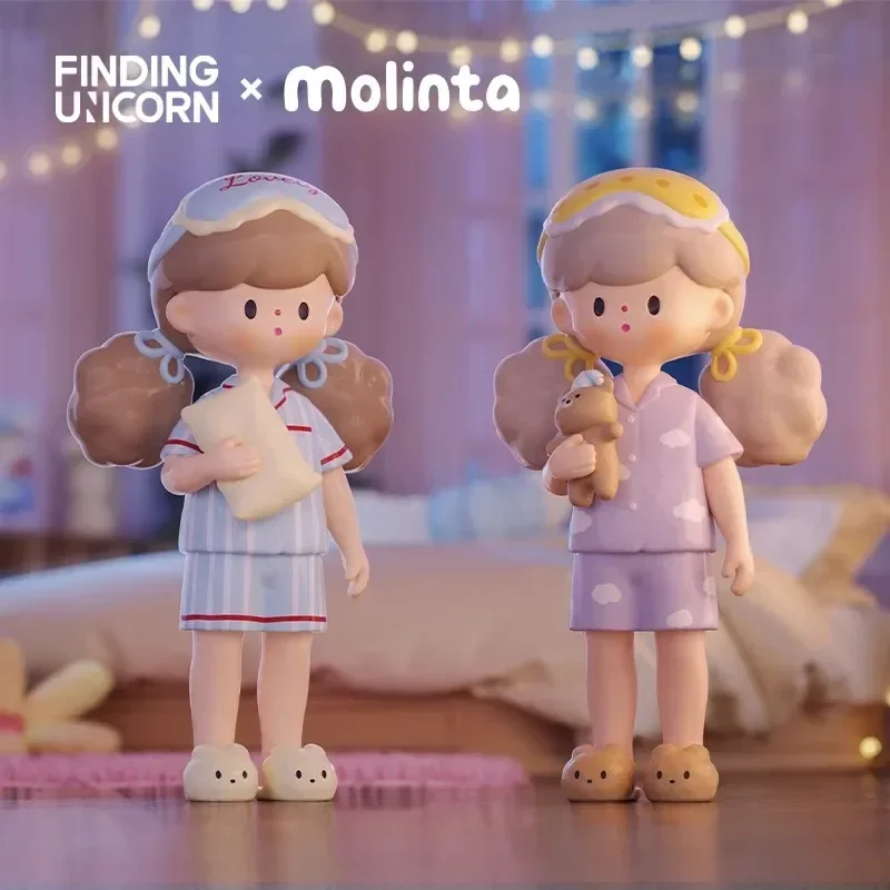 FINDING UNICORN Molinta Minor Holiday Series Blind Box Mystery Box Caixa Sorpresa Girls Anime Figures Cute Model Birthday Gift