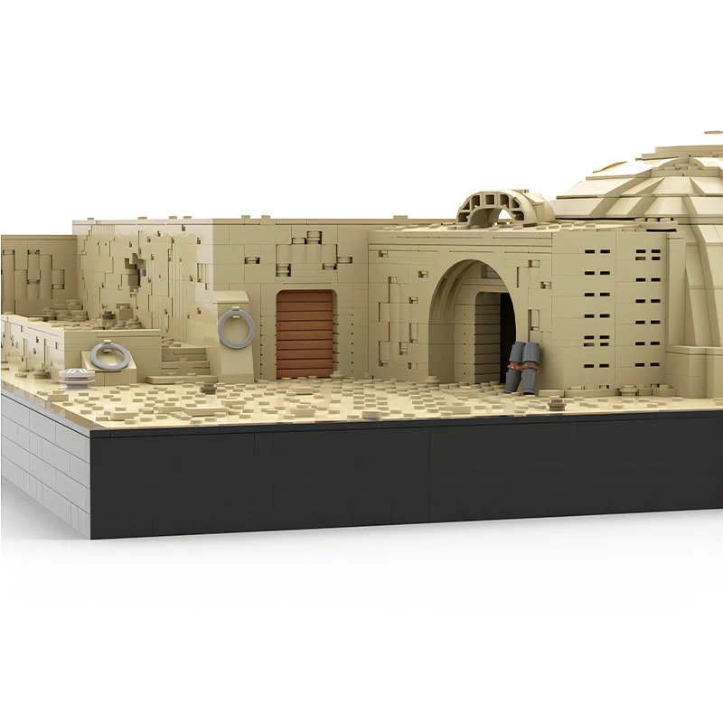 MOC-72355 Ster Filmscène Modulaire Stad Cantina Woestijn Street View Architectuur Bouwstenen Model Kinderen Bakstenen Speelgoed Diy Cadeau