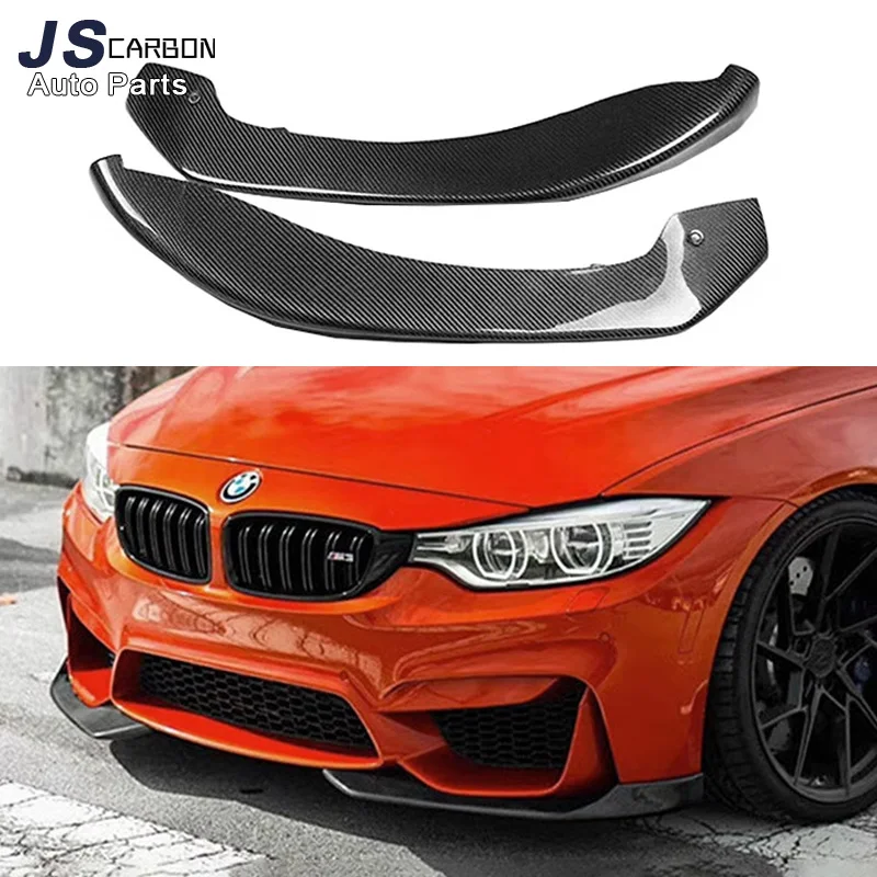 

Для BMW M3 F80 M4 F82 F83 углеродное волокно угол обмотки углеродный анти-столкновения передний бампер Защита углов обновленный Корпус Комплект