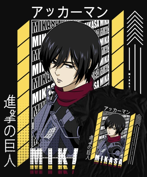 T-shirt for Anime Shingeki no Kyojin: Mikasa Ackerman