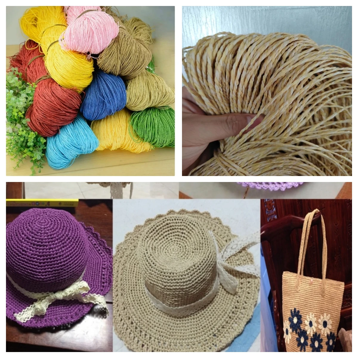 100 Meters  Natural Real Raffia Handmade Weaving Rope Repair Furniture Basket ，Bag ,Cap DIY