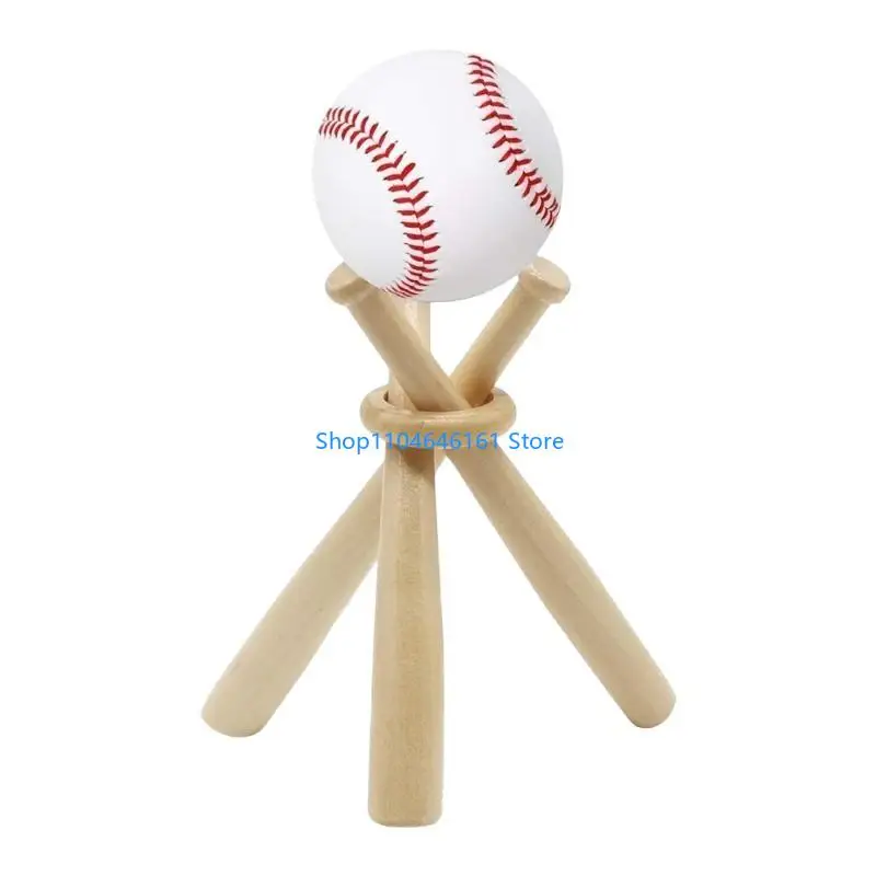 Baseball Holder with Baseball Bat, 3 Bat and Circles Baseball Display