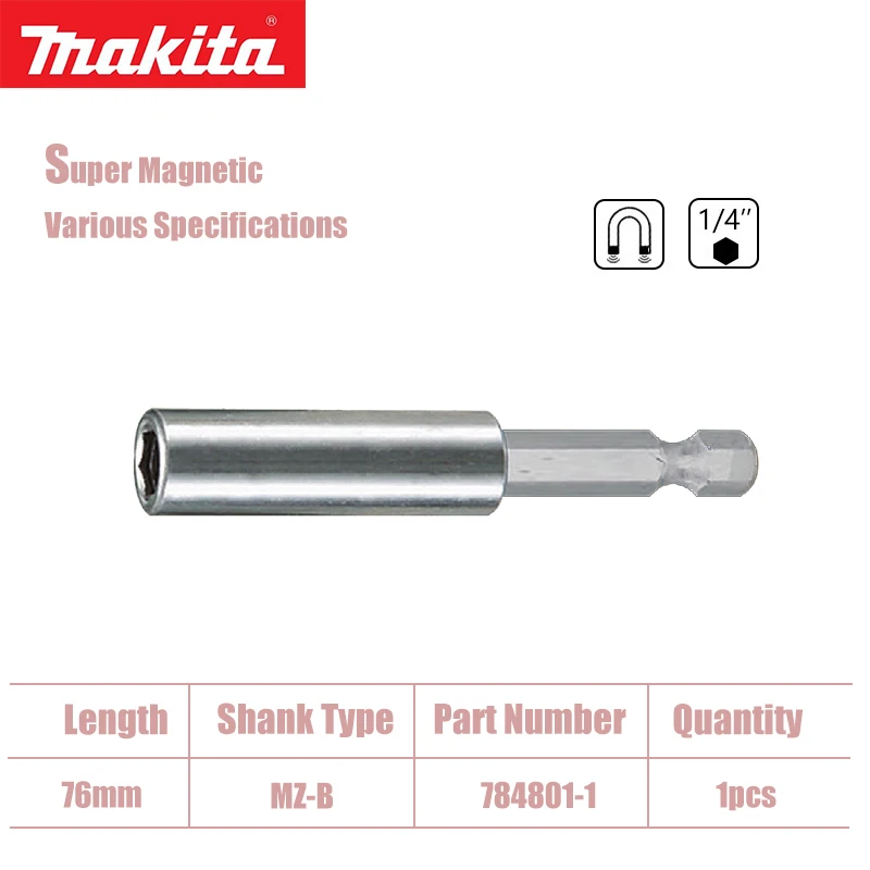 Makita Hexagonal Handle Rod Bracket 6.35mm Easy Disassembly Strong Magnetism Self-locking Screwdriver Tool Accessories