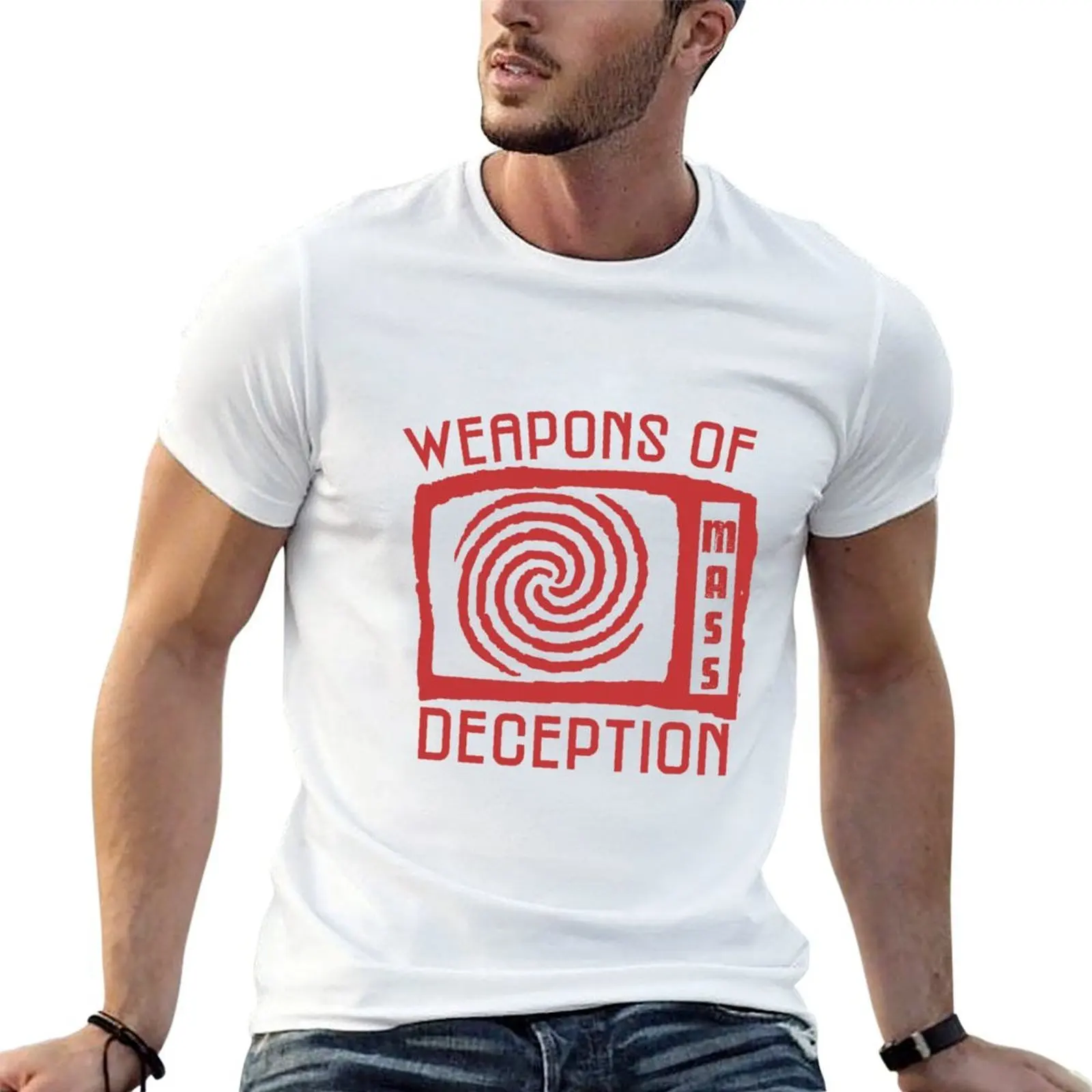 

WEAPONS OF MASS DECEPTION T-Shirt t shirts for man graphic tees t shirt man casual T-Shirt