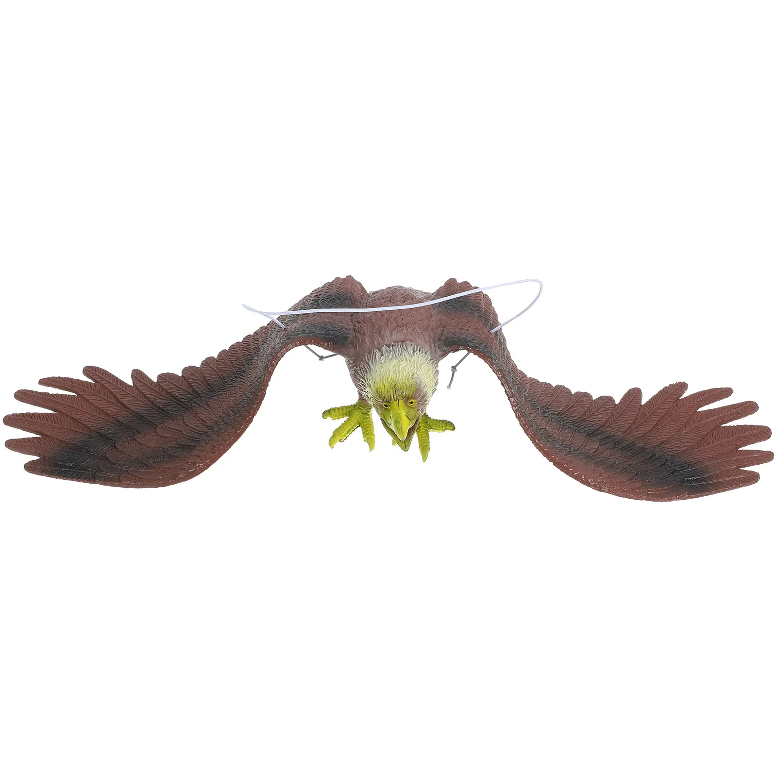 Outdoor Hanging Plastic Eagle Bird Decoy Yard Garden Decor Realistic Rotating Eagle Ornament for Patio Balcony Lawn