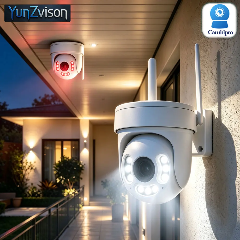 C-R Outdoor 4K 8MP 5MP 3G 4G SIM Card Security PTZ Metal Dome WIFI 5X Zoom Audio IR&Color Nigh Version Auto Tracking