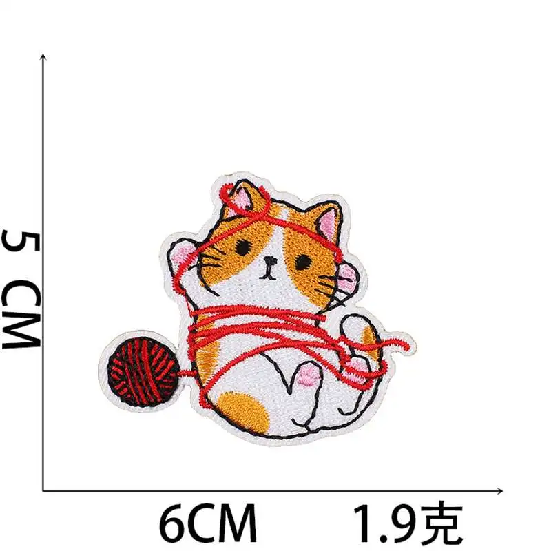 Gorąca sprzedaż 1 szt. Naszywka miłość kot naklejki naprasowanki na naszywki do szycia odzieży haft topliwa aplikacja odznaka paski dekoracyjne