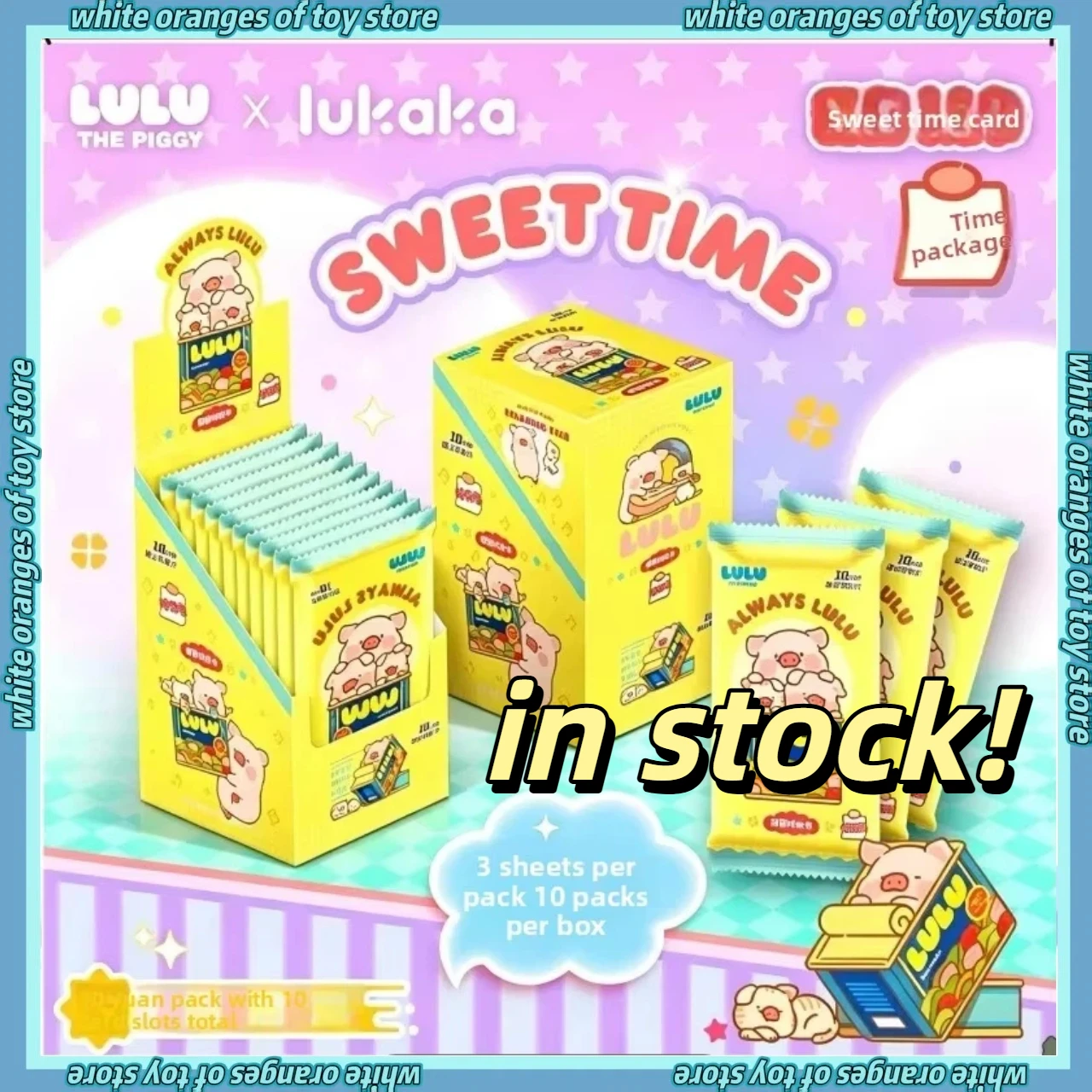 Lulu The Piggy Collectible Trading Cards Blind Bag Sweet Time Series Cute Cartoon Character Cards Hobby Collection Ideal Gift