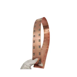 26650 Copper Busbar 2P Has No Cell Scaffold Spacing 26.5mm Straight Sort Power Battery Copper-nickel Composite Sheet 0.3mm  3PCS