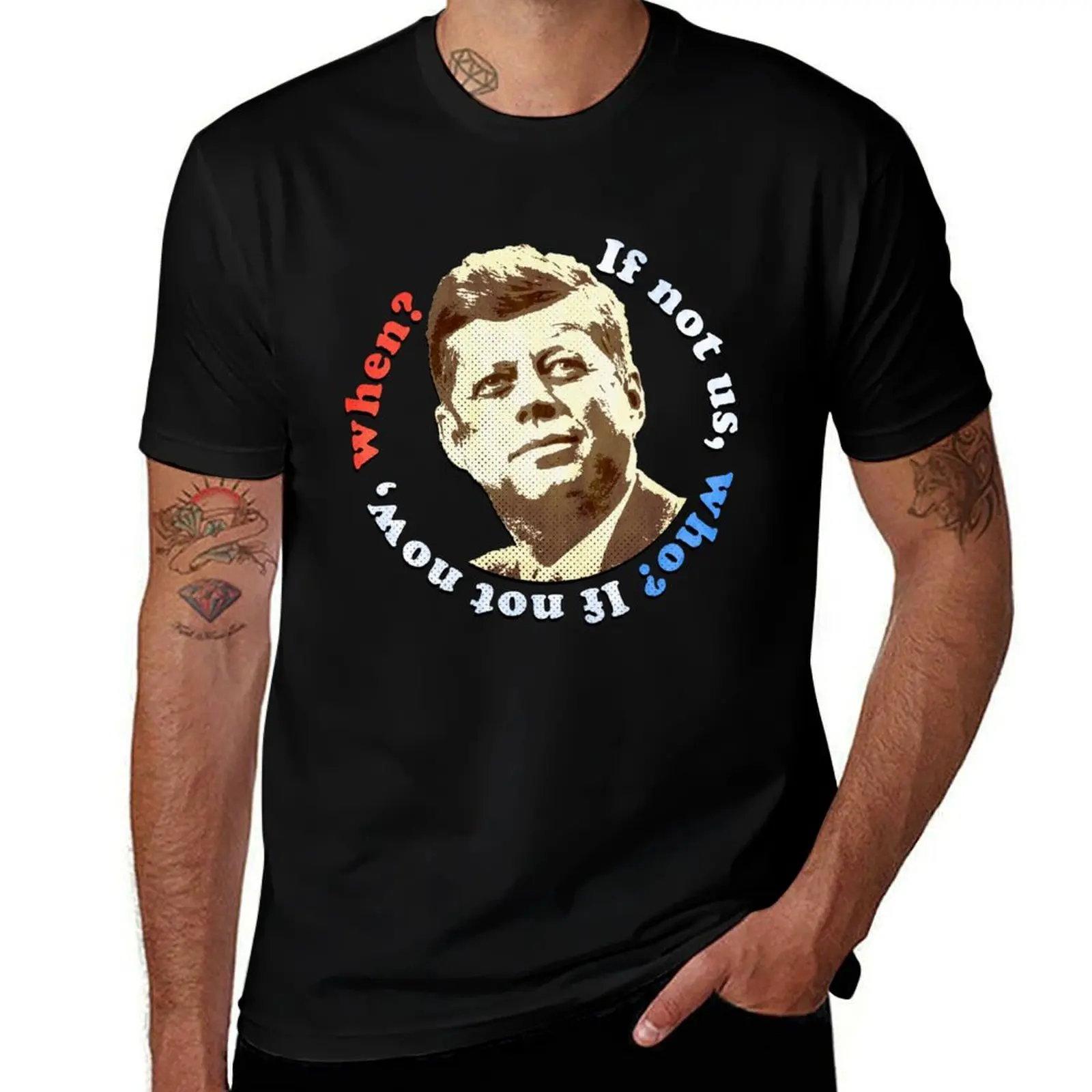 

JFK John F. Kennedy T-Shirt Plus Size Lightweight Top