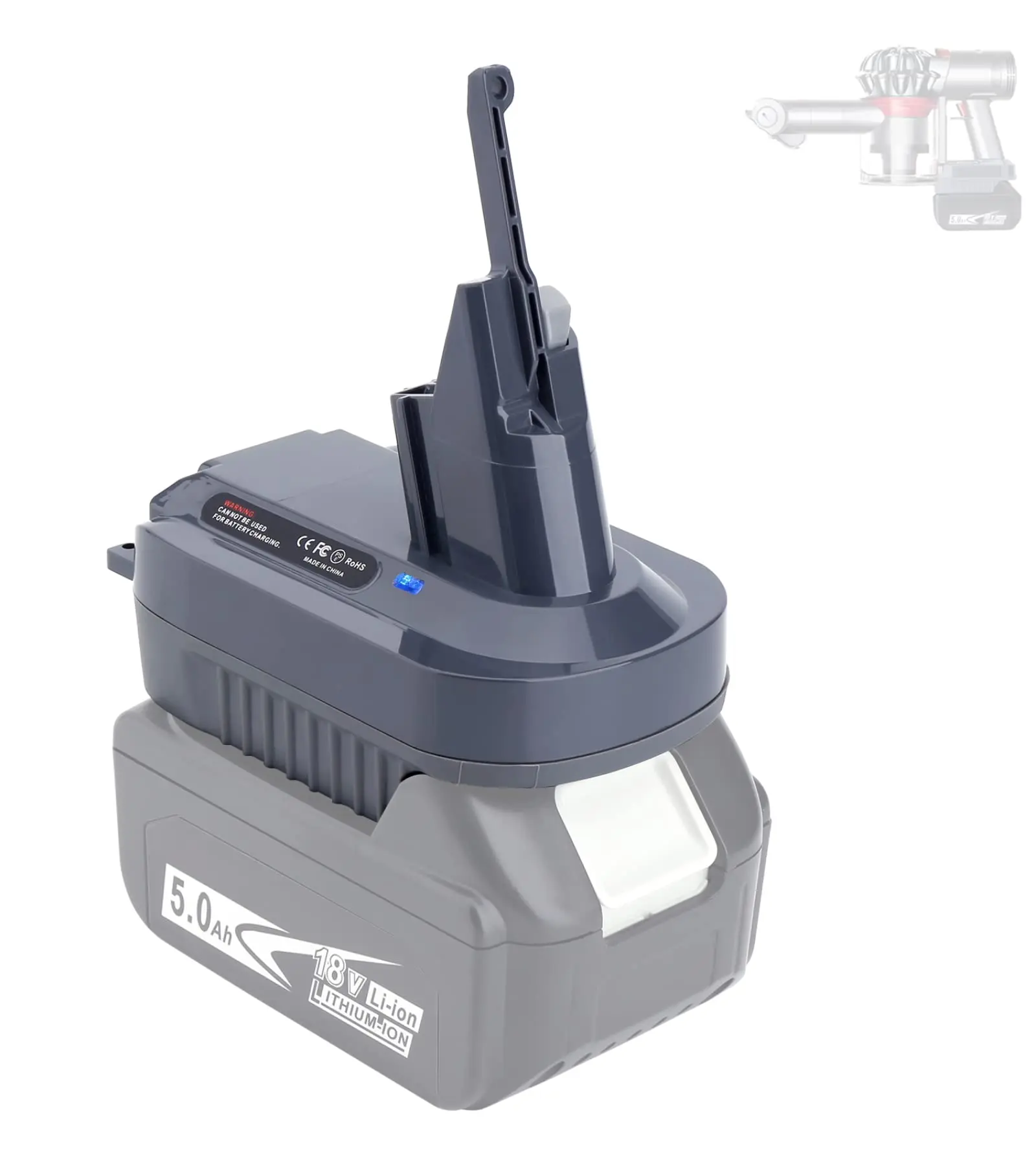 HAKSINKY MT18DSV7V8 Battery Adapter Compatible for Makita 18V Lithium Battery Converted To Replace for Dyson V7/V8 Battery