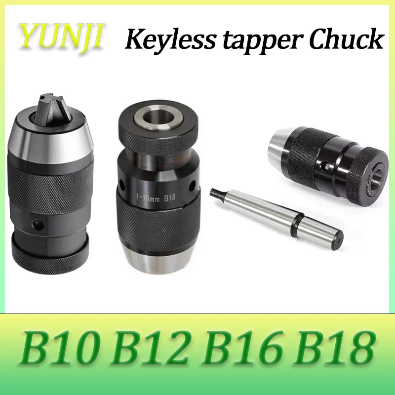 

B10 B12 B16 B18 B22 Самозатягивающийся сверлильный патрон MT1 MT2 MT3 MT4 C6 C8 C12 C16 C20 R8 Патрон для сверления Морзе Токарный станок 1-10 1-13 мм 1-16 мм