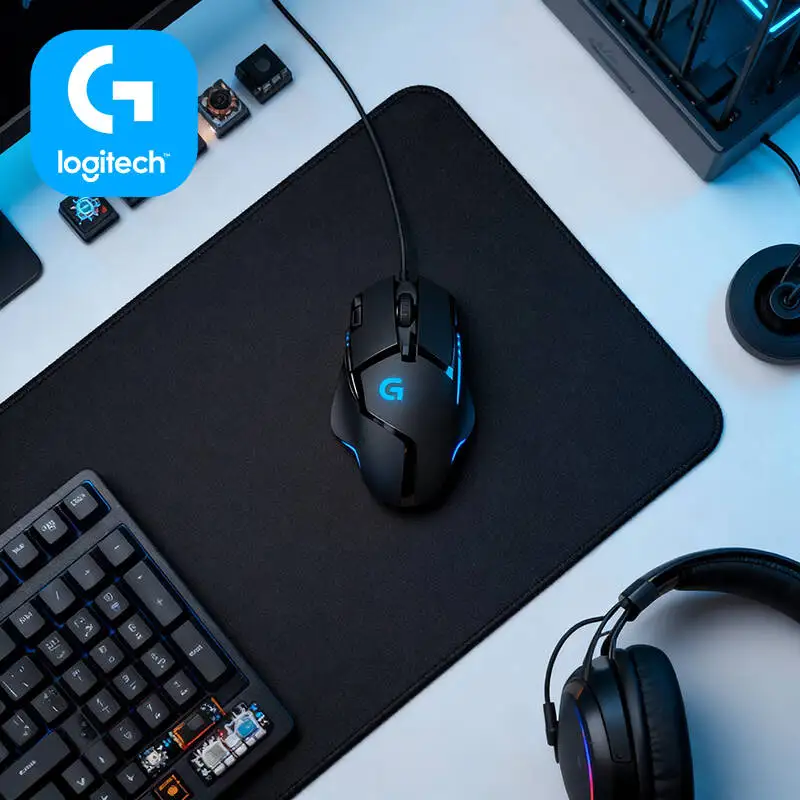 Logitech G402 Gaming Mouse 500+ IPS Tracking Speed 20M Clicks Anti-Slip Grips for PC Desktop Gaming Setups