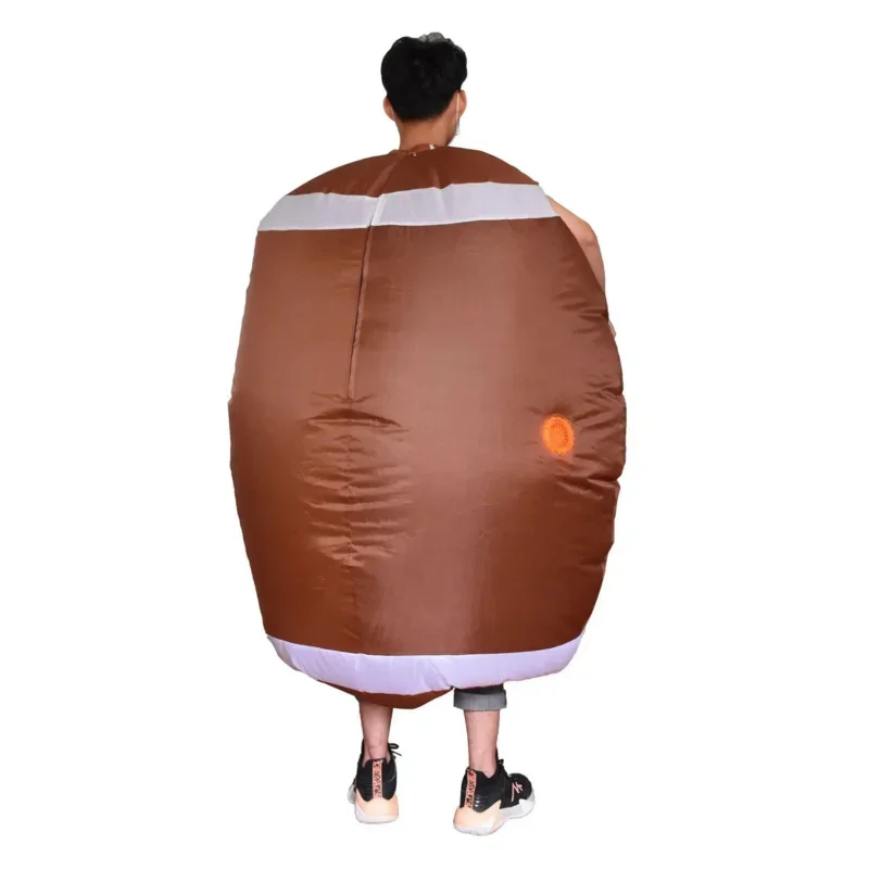 Christmas Inflatable Rugby Ball Costume Adult Funny Performance Suit Halloween Costumes for Man Competition Cheering Props