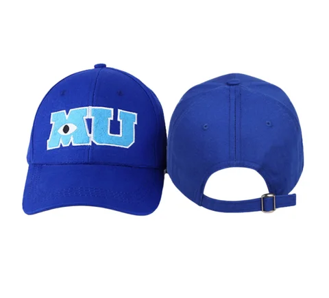 New Big Eye Cap Monster University MU Anime Unisex Baseball Cap Adult Comic Outdoor Big Eye Embroidery Cotton Snapback Hat Gift