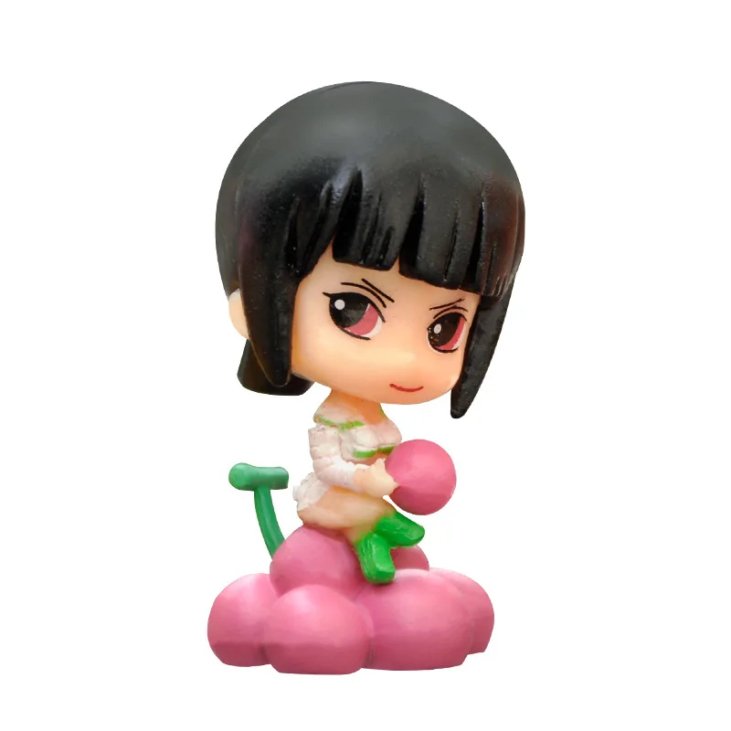 9개입 애니메이션 원피스 시리즈 인형 밀짚모자 루피 소형 액션 피규어 장난감 DIY 미니어처 장식품