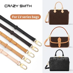 CRAZYSMITH Leather Bag Strap Genuine Leather Shoulder Strap Universal for LV Strap Crossbody Replacement Belts Bag Accessories
