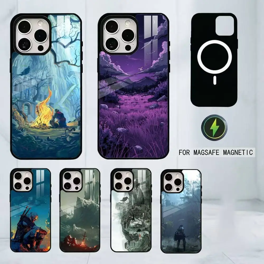 

Video Game Reference Art Phone Case For iPhone17,16,15,14,13,12,11 Plus,Pro Magnetic with Magsafe Wireless Charging