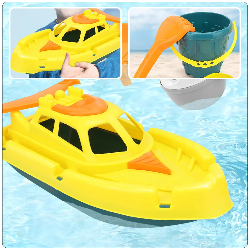 1 Set Beach Playthings Yacht Sand Toys Summer Kids Seaside Toys Random Color beach playing set children beach toy