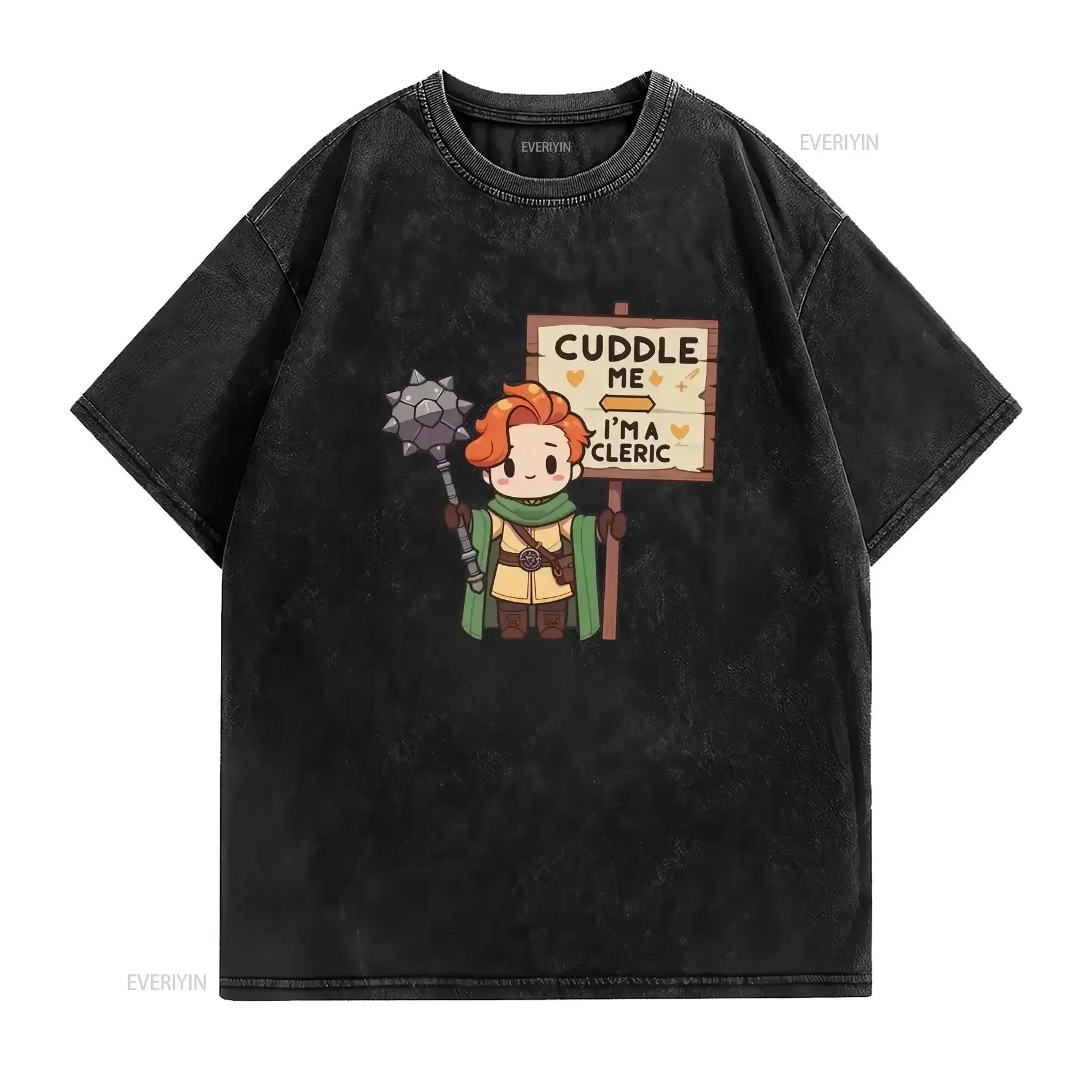 Cuddle me Im a Cleric T Shirt Healing Wrapped in Hugs Softstyle vintage Washed Stylish Slightly Top For Everyday Wear Versatile