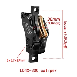 DYISLAND 4Piston LD4X-300 E-Bike Hydraulic brake caliper left caliper