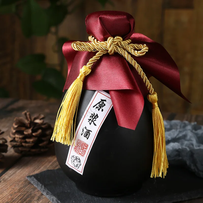 Olla de Sake de vidrio antiguo, botella de vino creativa Retro, olla de licor, taza de Bar china, jarra pequeña de vino blanco, 500ml