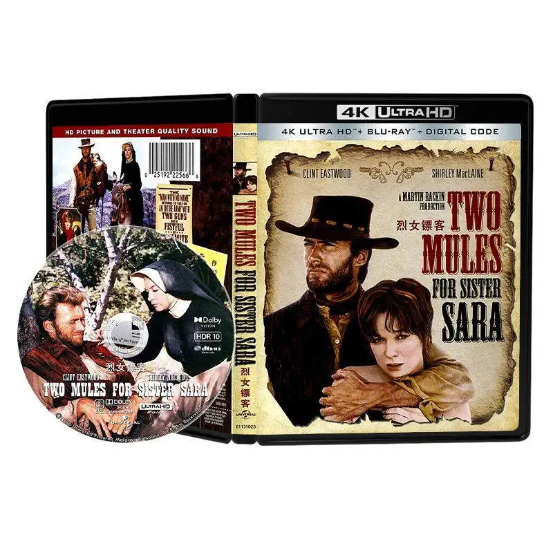 Two Mules for Sister Sara (1970) Disco Blu-ray 4K UHD, Dolby Vision de Alta Definición