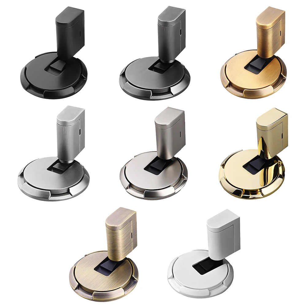Heavy Duty No Drill Door Stopper Magnetic Door Stopper Windproof Punch-Free Mechanical Silent Floor Door Stop for Bottom of Door