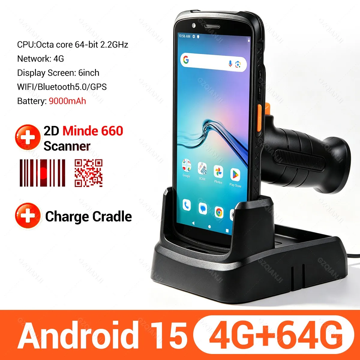 Android 15 Rugged PDA Zebra SE4710 2D Barcode Scanner Handheld