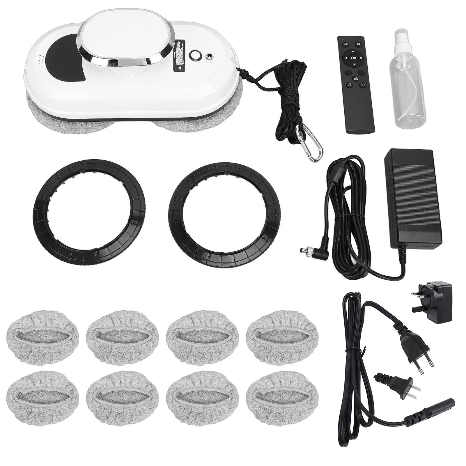 Premium Window Cleaner Robot Automatic Cleaning with Intelligent Path Planning 5600pa Suction Power Remote Control Window Washer