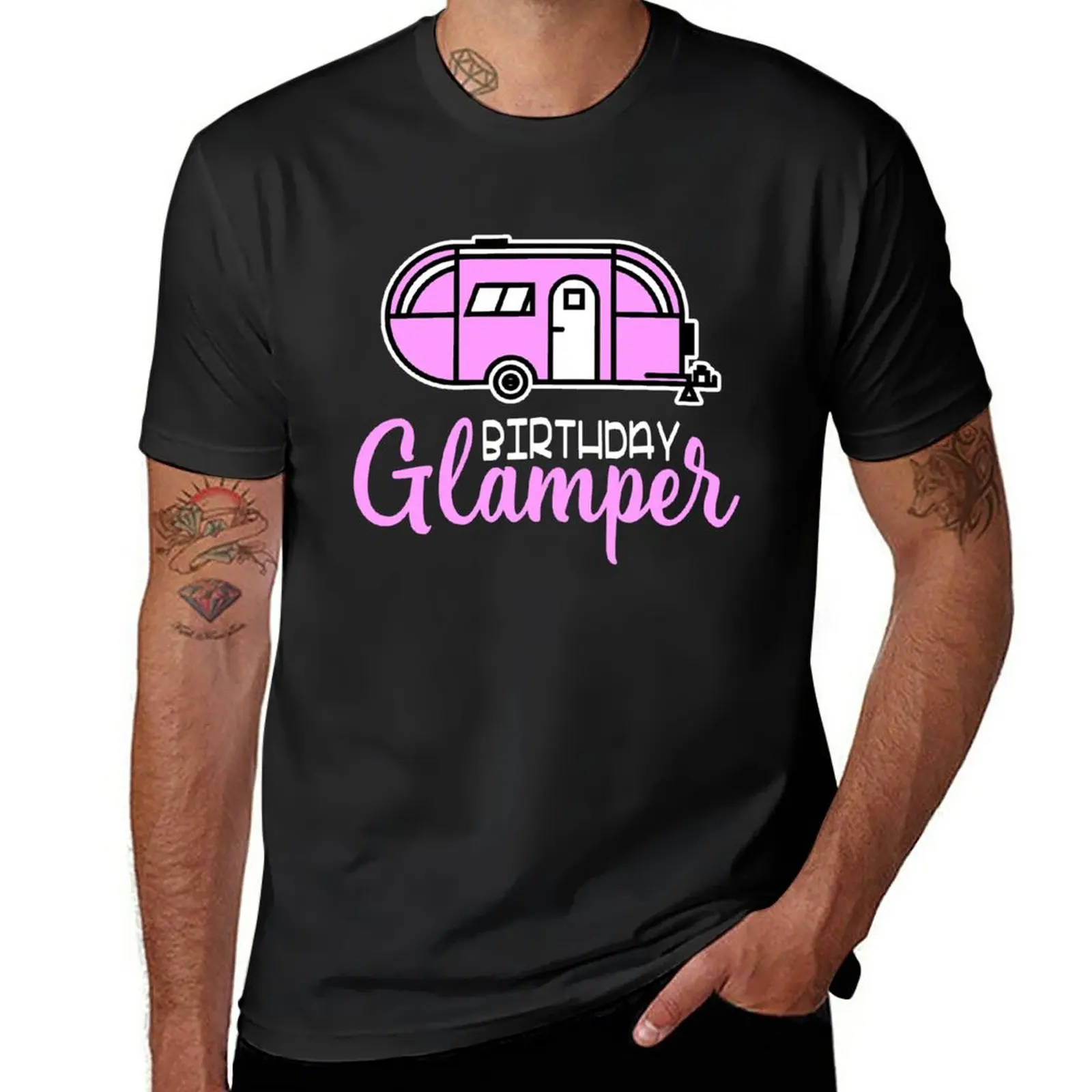 New Birthday Glamper - Glamping Birthday T-Shirt tops oversized t shirts Men's t shirts