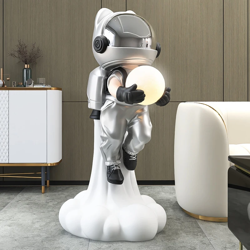 Home Decor 110cm Astronaut Sculpture Ornament,Living Room Art Statue Floor Decoration,TV Cabinet,Sofa,Side Lamp Gift Customized