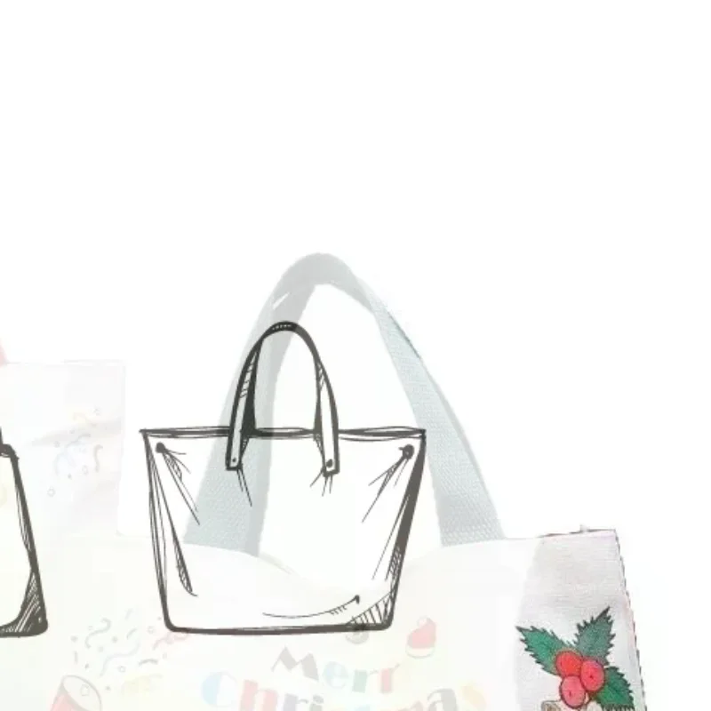 Christmas Gift Bag Cartoon Santa Claus Elk Xmas Tree Handheld Canvas Bag Merry Christmas Decor Natal Navidad