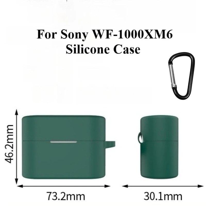 

For Sony WF-1000XM6 2026 Soft Silicone Protective Case ，Shockproof Earbuds Cover with Lock Buckle