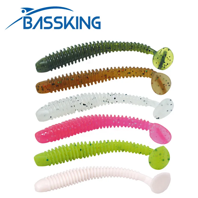 BASSKING Soft Bait 5cm/0.7g 7cm/2.1g Soft Fishing Lures Worm Swimbait Soft Plastic Bait Isca Artificial Para Pesca Bass Wobbler