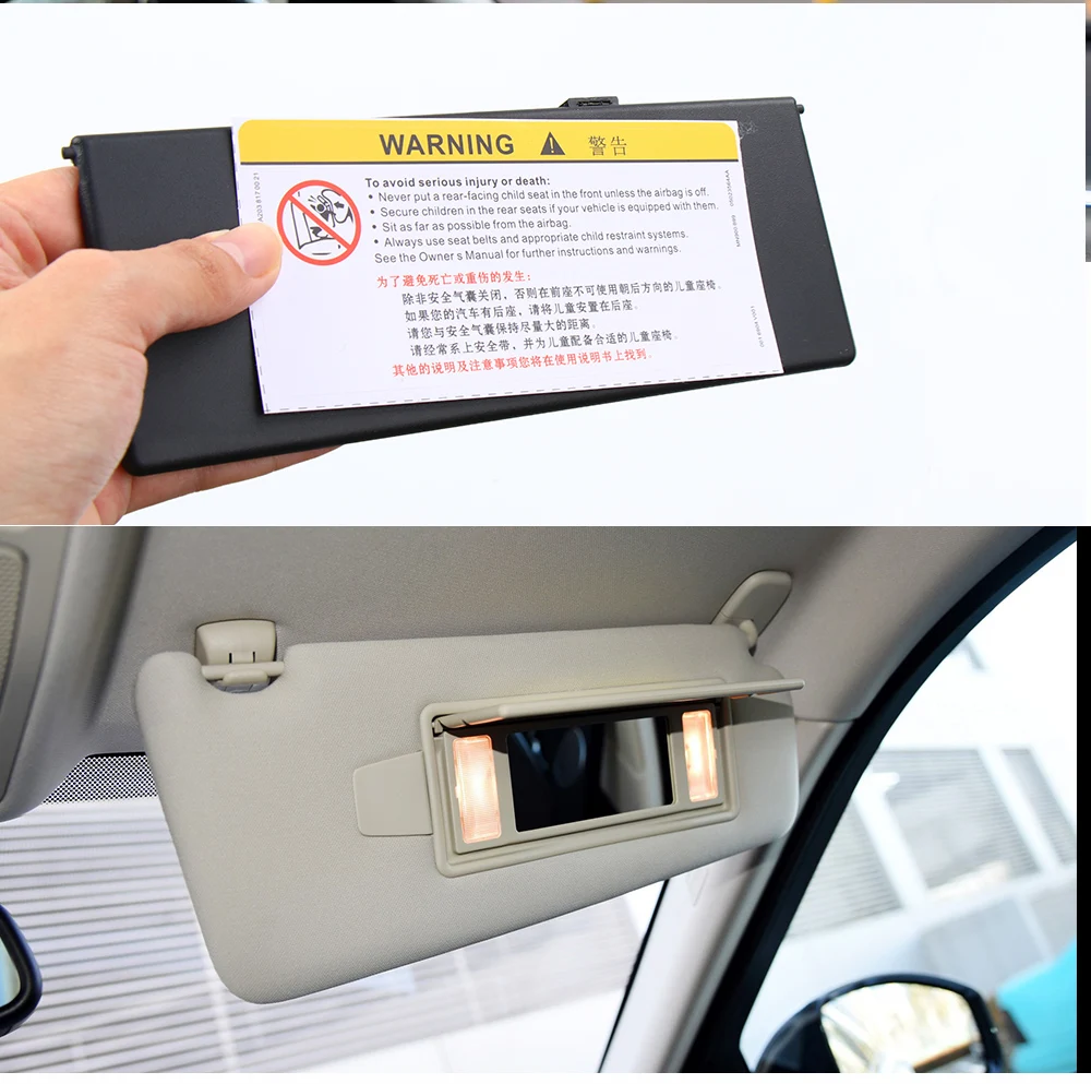 LR075958 Pare-soleil intérieur de voiture avec miroir de maquillage intégré pour Jaguar Evoque Discovery 4 Range Rover