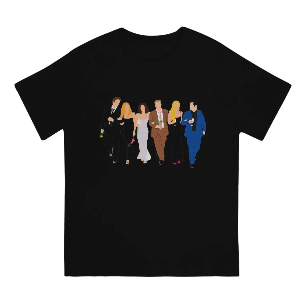 Friends TV Play Poster T Shirt Harajuku Alternative Men's Tshirt Polyester Men Tops