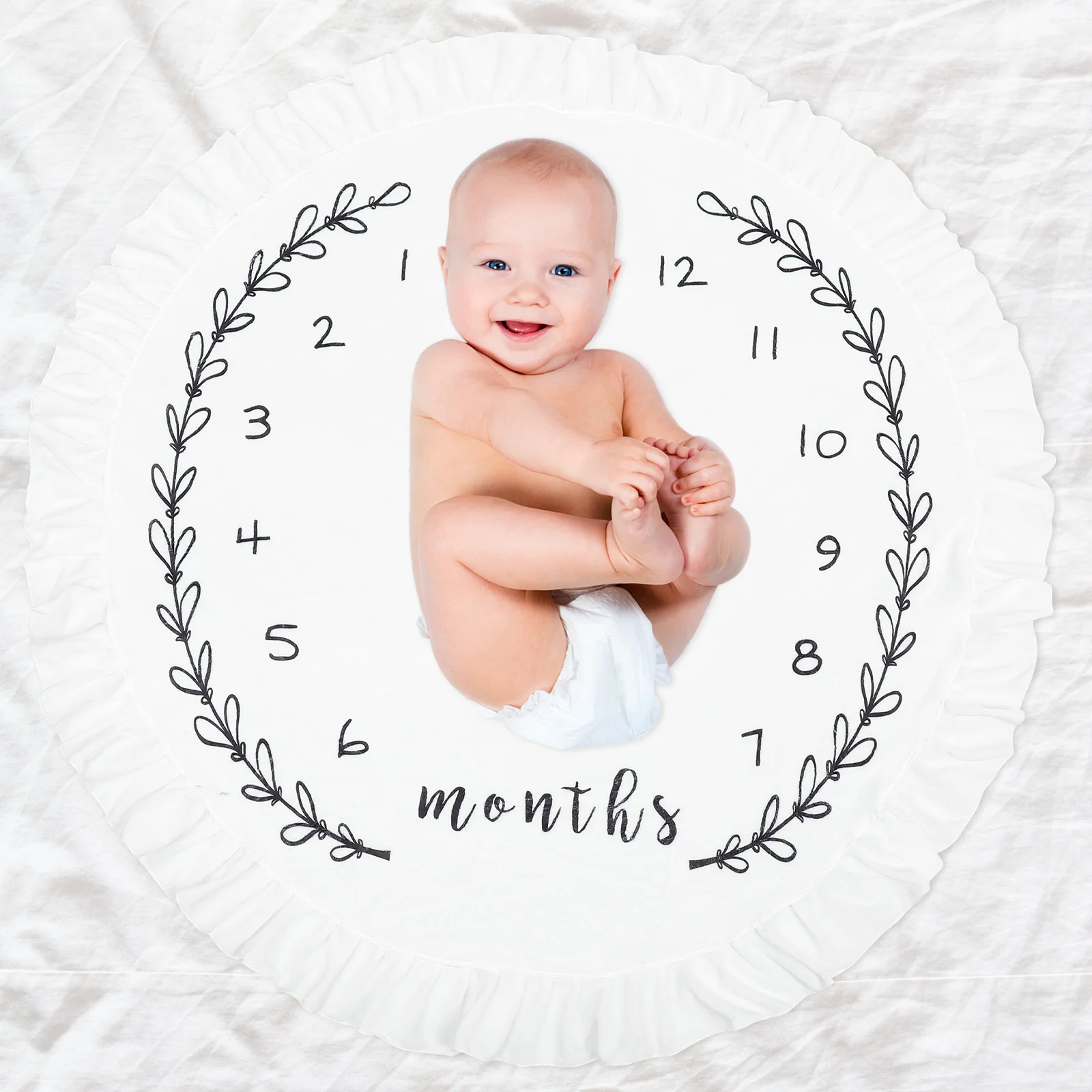 Baby Blanket Large Size Washable Newborn Photo Prop Monthly Growth Tracker Background Decor For Infant Toddler