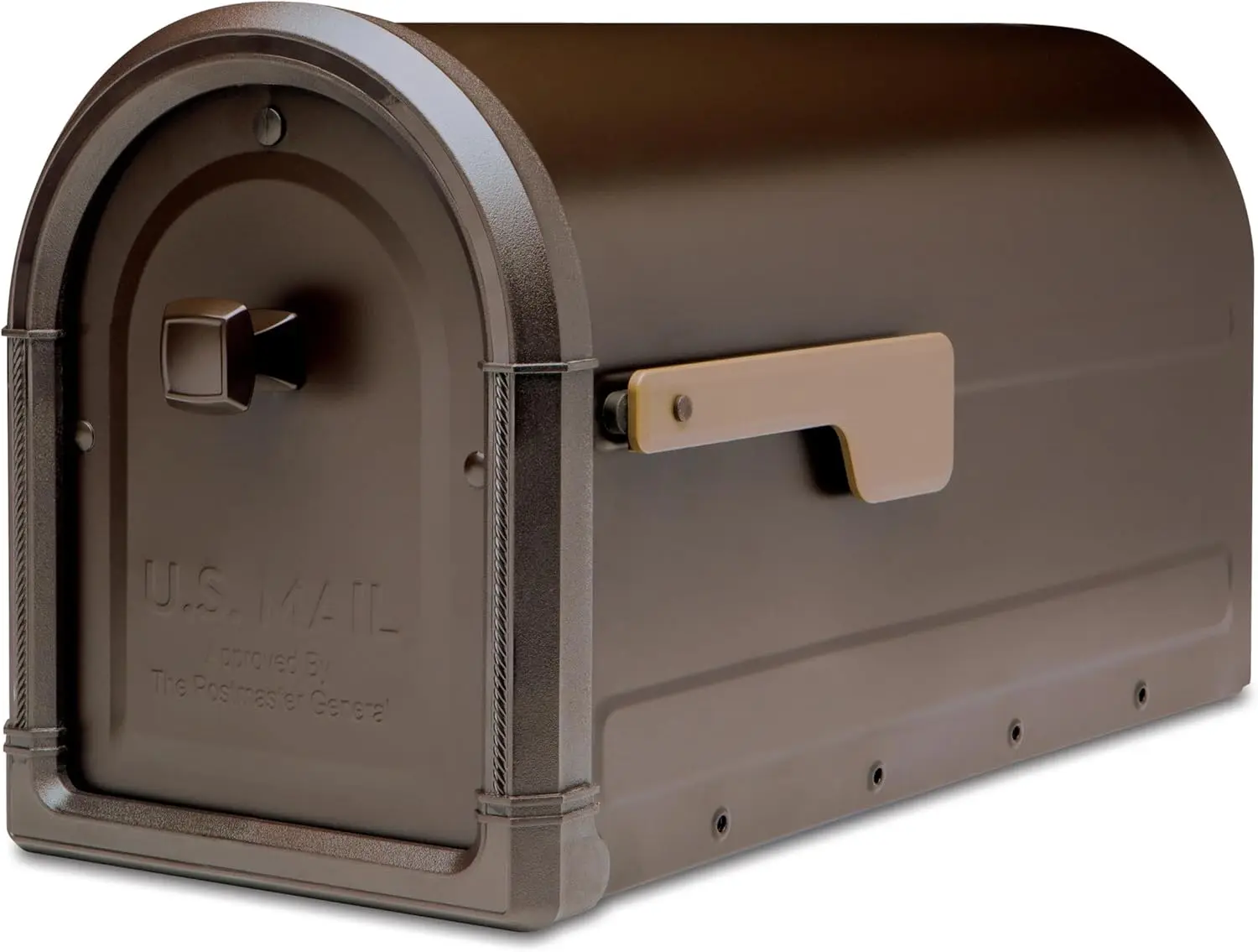 

Сверхмощный стальной почтовый ящик с креплением на стойке для наружного применения, натертой бронзой, большой бордюр с магнитной защелкой