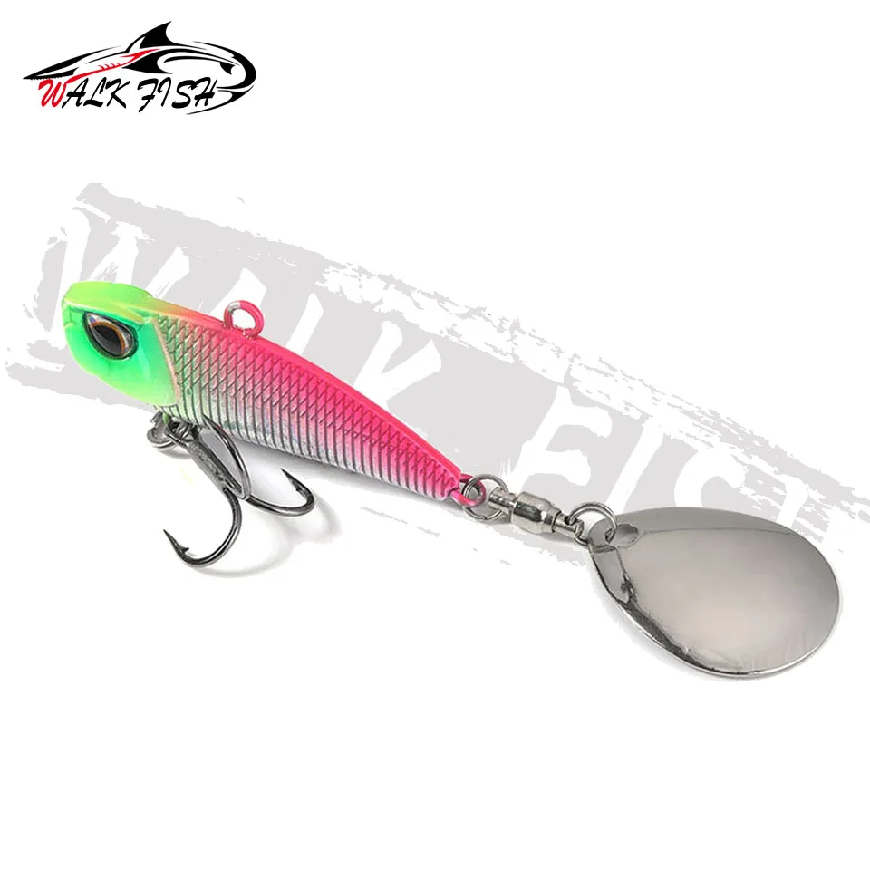 WALK FISH 7g 11g 15g 21g Spinner Köder Metall VIB Angeln Köder Rotierenden Schwanz Vibration pailletten Japan Wobbler Trolling Köder Pesca