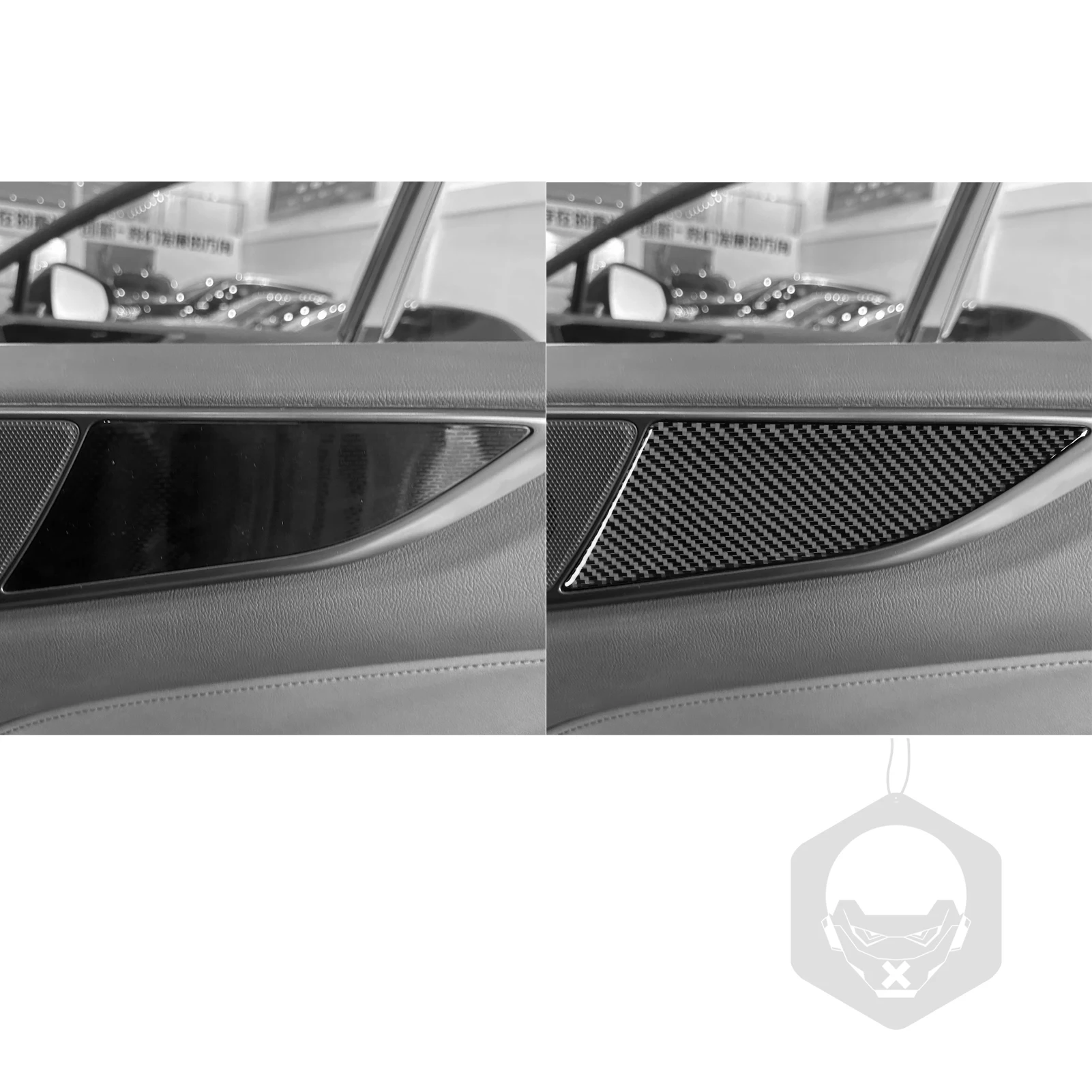 For Lexus NX 250 350H 450H 2022-2024 Carbon Fiber Door audio Panel Trim Cover Car Accessories Interior Decorative Stickers