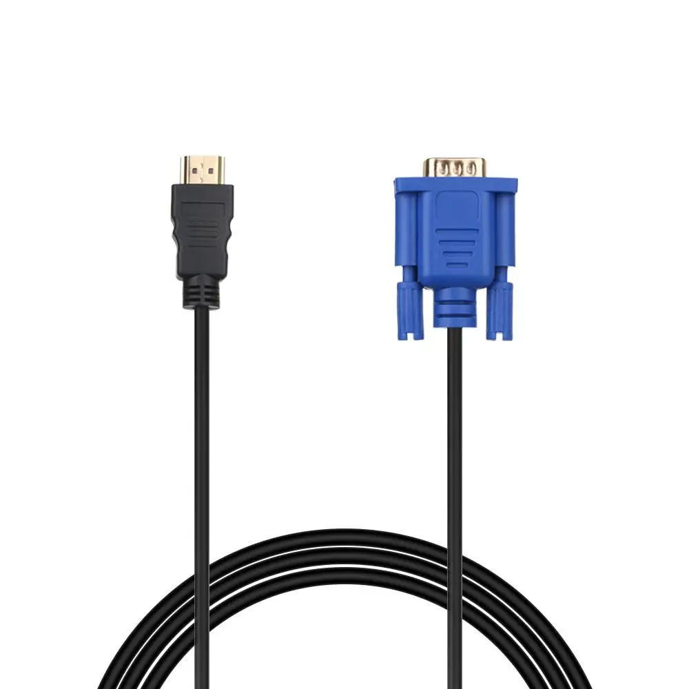 1-5m kabel HDMI do VGA z męskiego na męskie wyświetlacz AV Adapter wyjściowy przewód konwerter dla PC HDTV 1080P