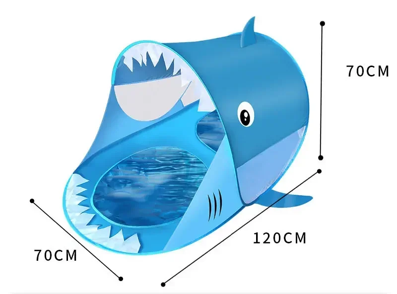 TML-خيمة حيوانات قرش داخلية للأطفال ، غرفة ألعاب ، في الهواء الطلق ، شاطئ ، خيمة مياه اللعب ، منزل لعب للأطفال ، قلعة الأميرة