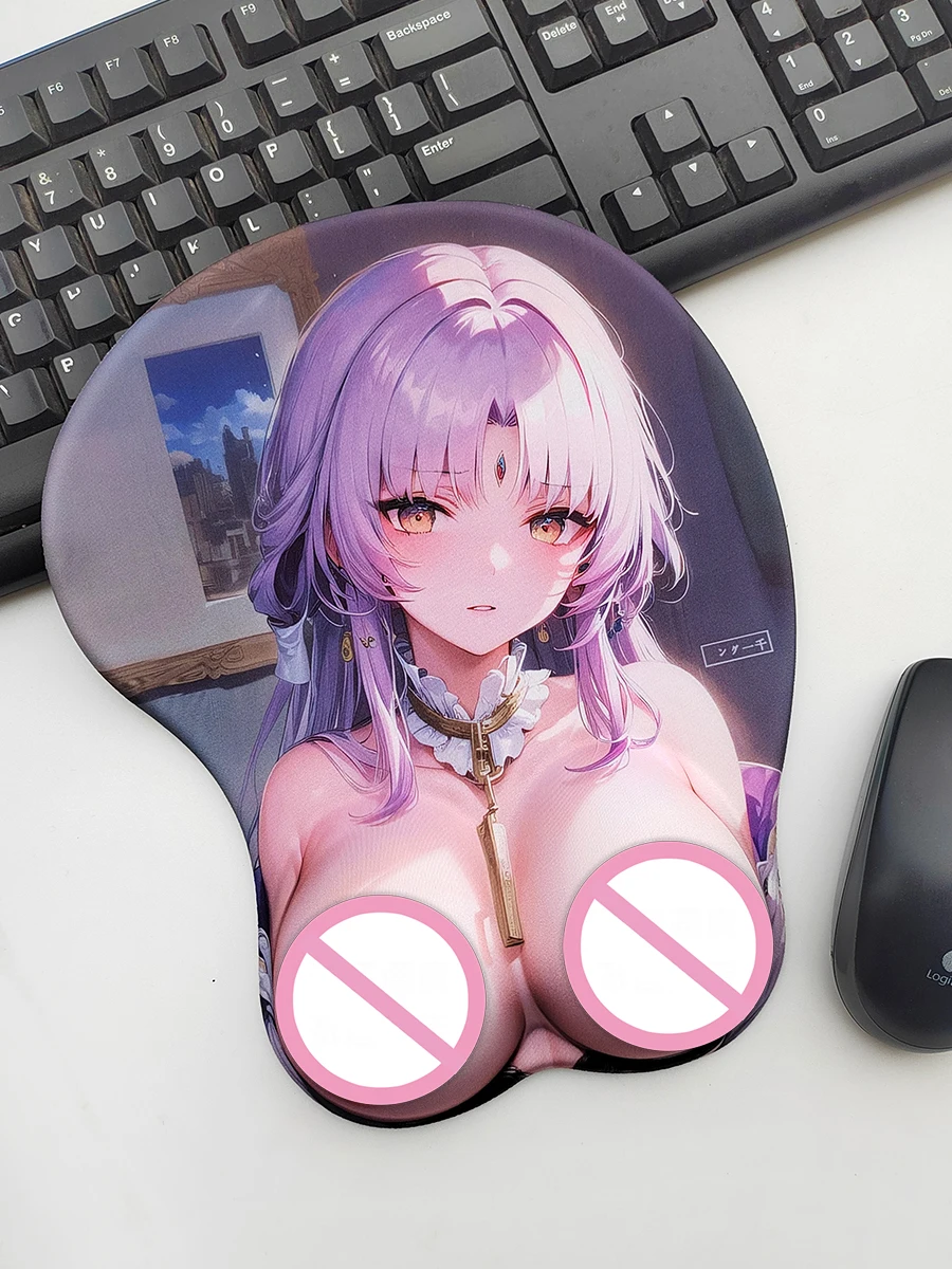 

Custom 3D Honkai Star Rail Fu Xuan Oppai Mouse Pad with Wrist Rest Anime Breasts Silicone Ass Cute Girls Sexy Creative Gaming