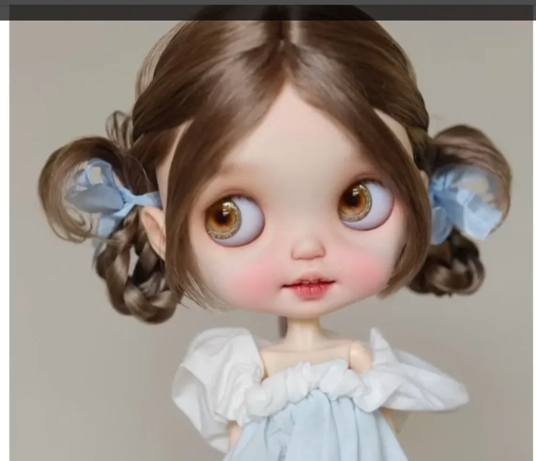 

Dula Doll Clothes Dress wigs for Blythe ob24 ob22 natural Mohair 9-10 inch head circumstance Doll Accessories