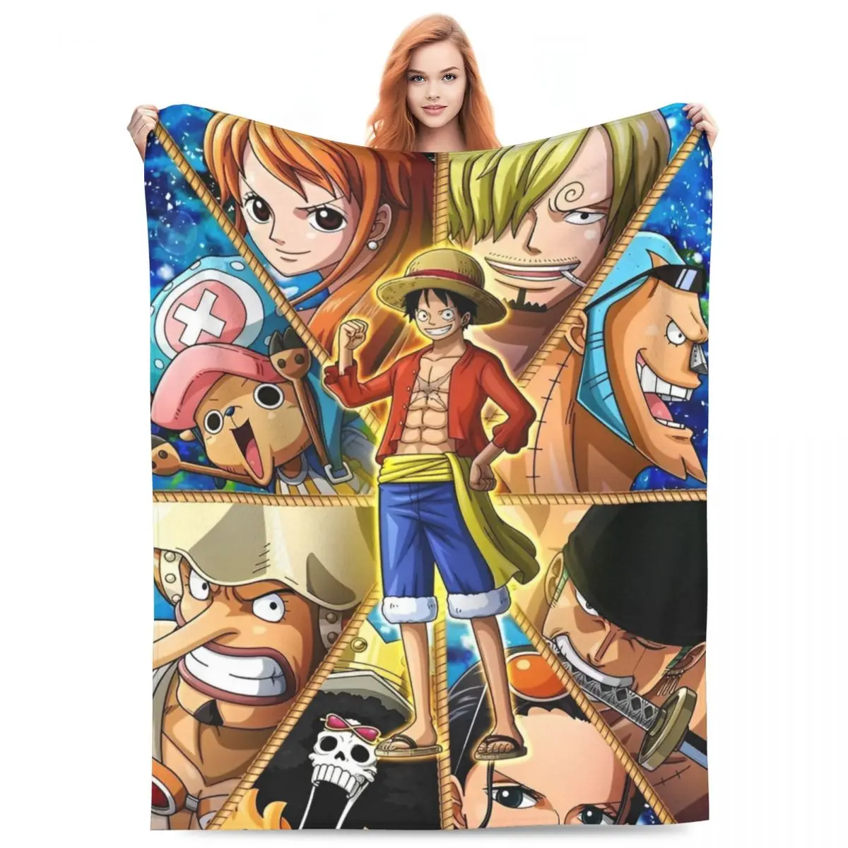 O-One P-Piece Anime Blanket Soft Comfortable Plush Throw Blanket For Home Decor Camping Flannel Bedspread Bed Cover