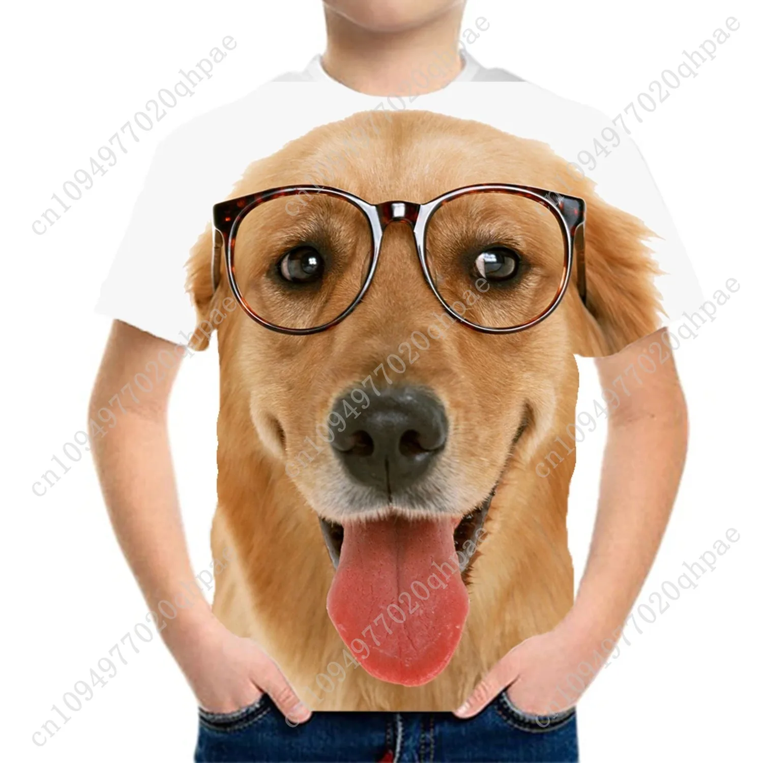 الصبي الملابس ثلاثية الأبعاد النمر طباعة الجرافيك تي شيرت قصيرة الأكمام الصيف ملابس الأطفال موضة س الرقبة الأطفال تي شيرت فتاة بلايز #4